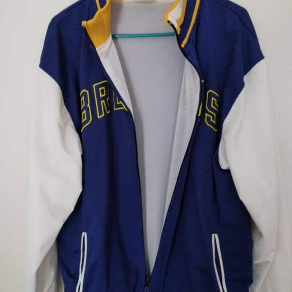 Mens Milwaukee Brewers Stitches Varsity style Zip up Jacket Sz L - Picture 7 of 7